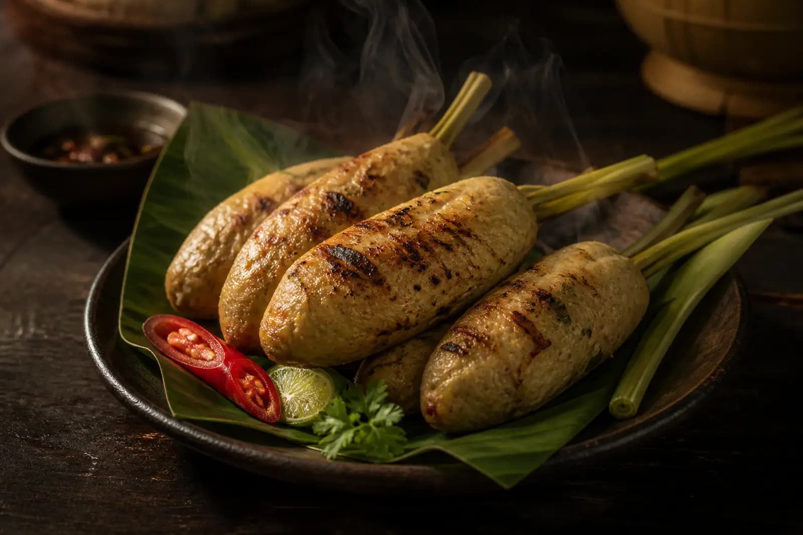 Otak-otak bandeng bakar